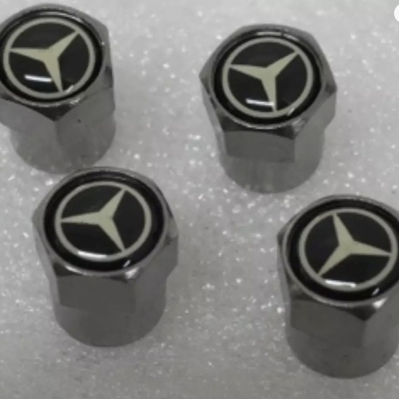 Two Set of 4 Mercedes Tire Valve Stem Caps - Picture 1 of 7